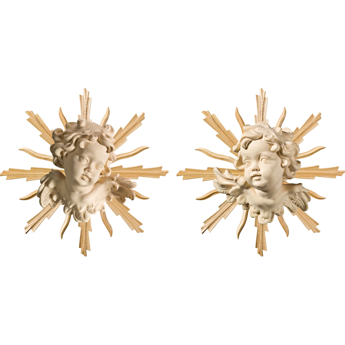 Pareja de querubínes con aureola